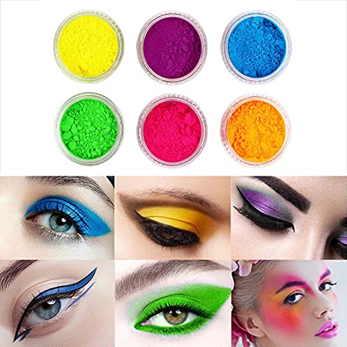 luminiu Pigment Nagel Pulver-6 Farb Fluoreszierende Farbe Nagelpigmente Neon Fluoreszierende Nagel Glitter Staub Nagel… – Bild 6