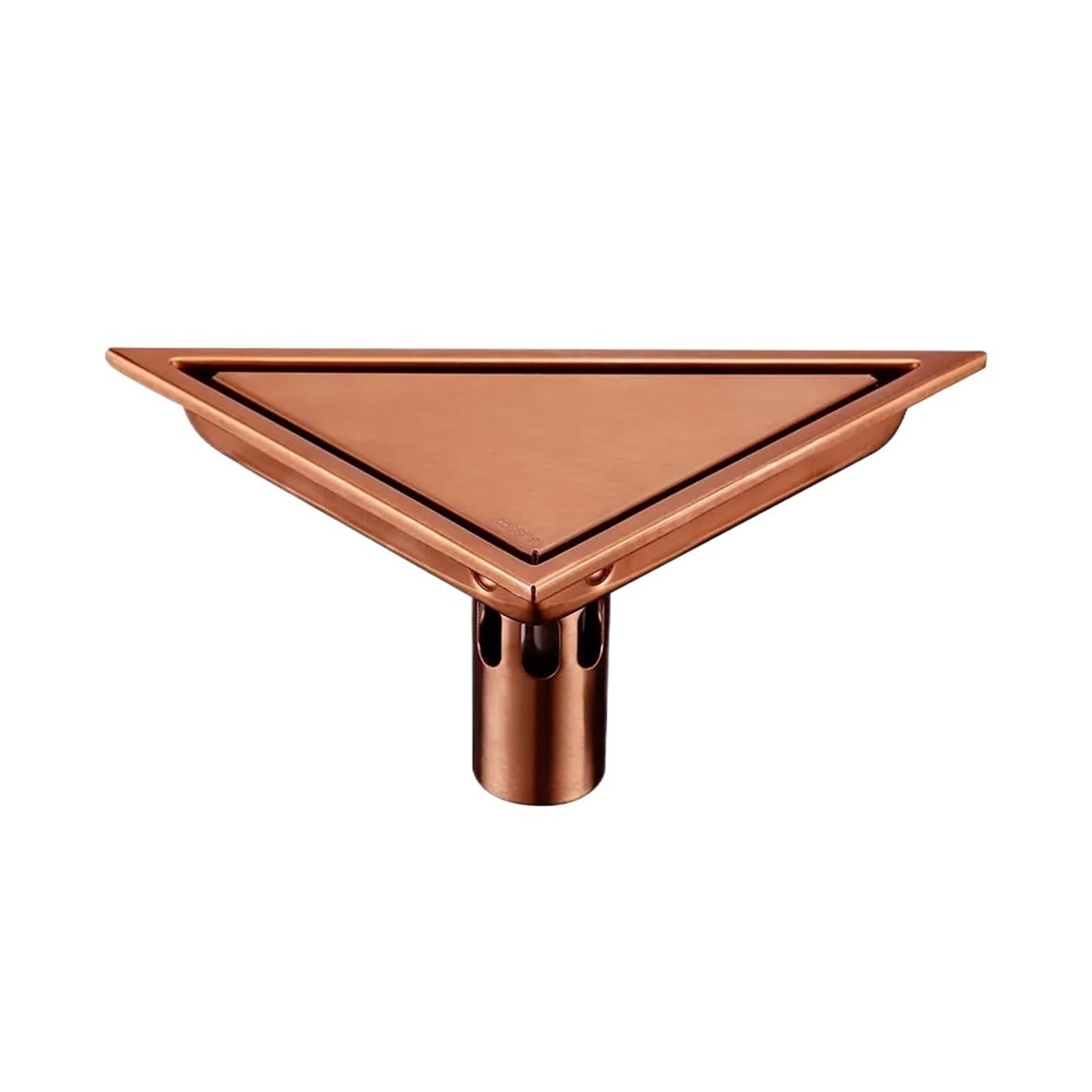 Drainage grates Brushed Gold Drain Siphon Triangle Cover Floor Clean Strainer Rustproof Type Stainless Steel Accessories(Rose Gold)