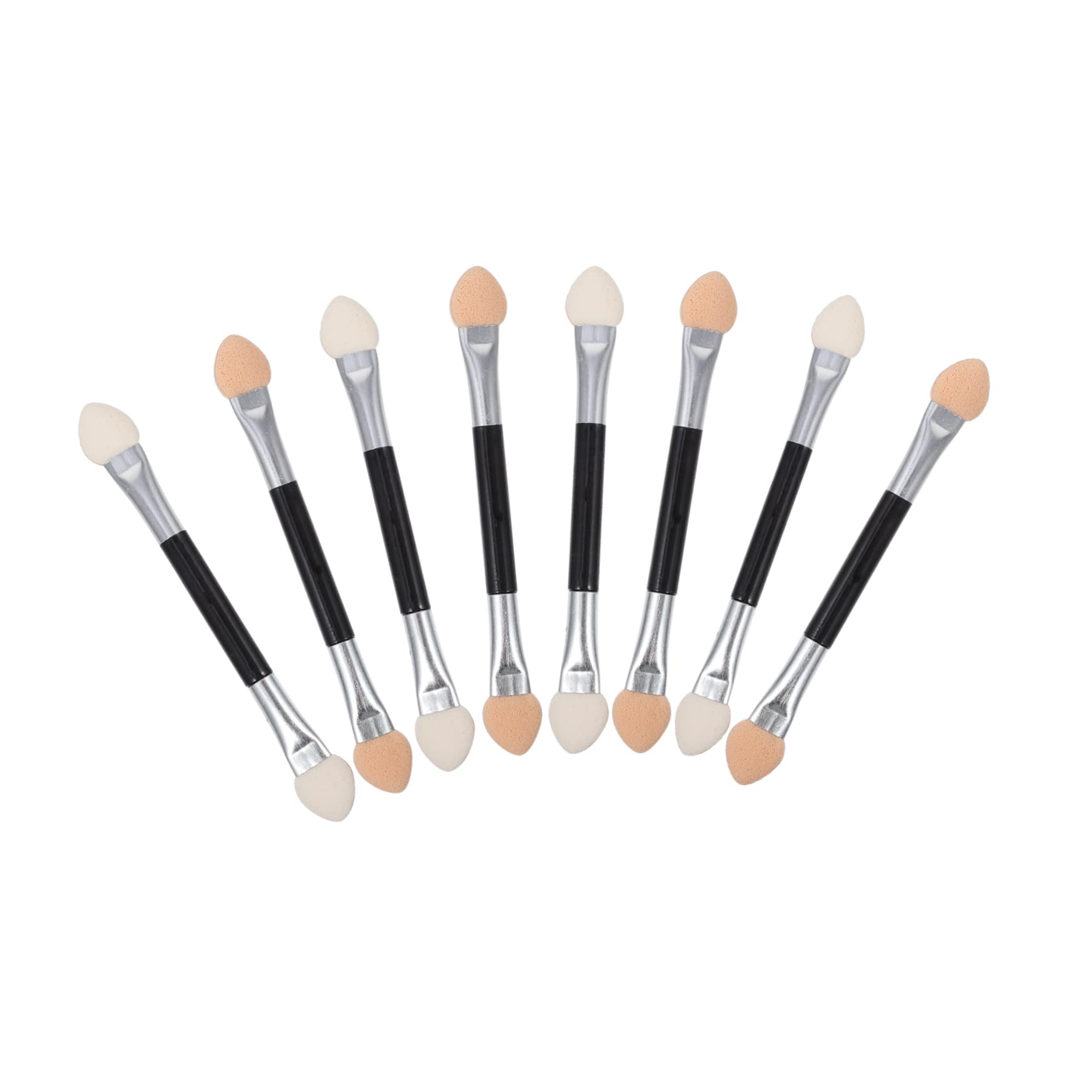 FOYTOKI Sponge Eye Shadow Applicators 20pcs Double-ended Brush Set Gentle on Eyes for Makeup Go