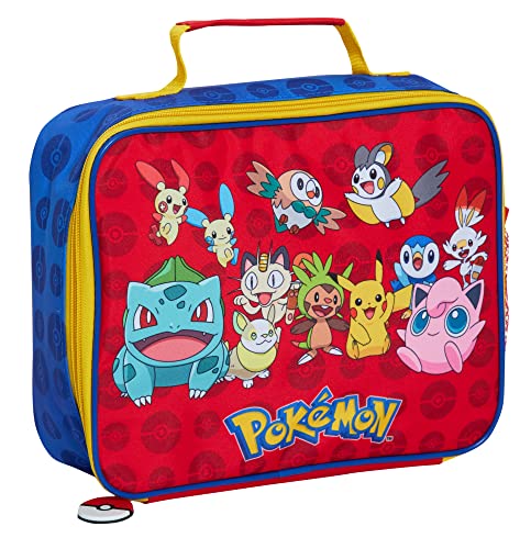 Pokemon Lunch Bag for Kids Pikachu School Insulated Luchbox with Bottle Holder