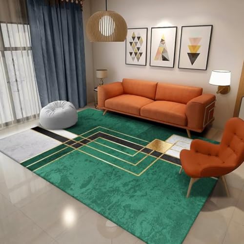 Tapis de salon moderne antidérapant vert lavable spécial enfants - 2