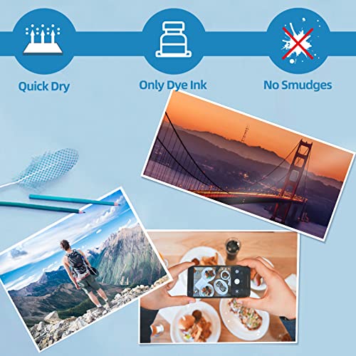 Uinkit 100 Sheets Inkjet Photo Paper Glossy 8.5x11 48lb 180Gsm Professional Photographic Paper Letter Size 8.5Mil Instant Dry Suitable for All Ink Printers