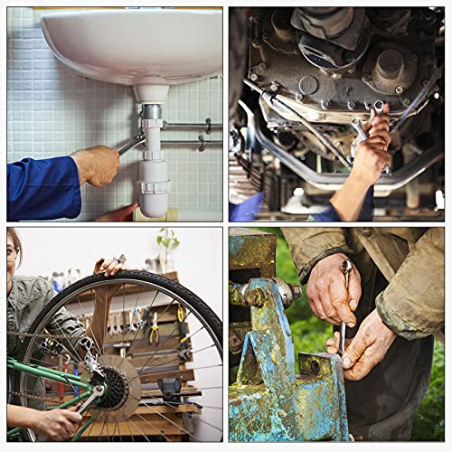 Zeonhei 2Pcs 10 Mm Ratcheting Wrench, Chrome Vanadium Steel Full Polished Metric Ratchet Wrench With 12 Point And 72 Teeth #TOP5