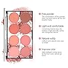 CCbeauty 8 Colors Face Blush Palette Matte Shimmer Professional Natural Long Lasting Lightweight Portable Foundation Contour Highlight Pressed Powder Makeup Palette for Women Girls