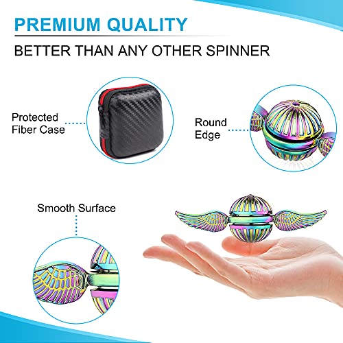 image for Umnodobn Rainbow Fidget Spinner Magic Orb Anxiety Toys Stress Relief R