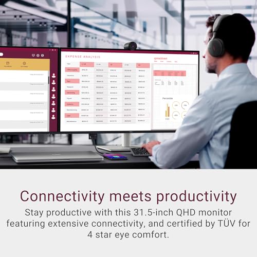 Image of Dell Pro 32 Plus QHD USB-C Hub Monitor P3225DE - 31.5-inch QHD (2560x1440) 100Hz 8ms Display, USB-C /HDMI /DisplayPort Connectivity, Height /Swivel /Pivot /Tilt Adjustment, 4 Star TUV Eye Comfort - Black