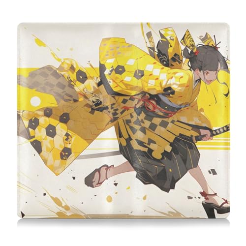 Car Registration and Insurance Holders Samurai Yellow Print, PU Leather for License Documents Cards2