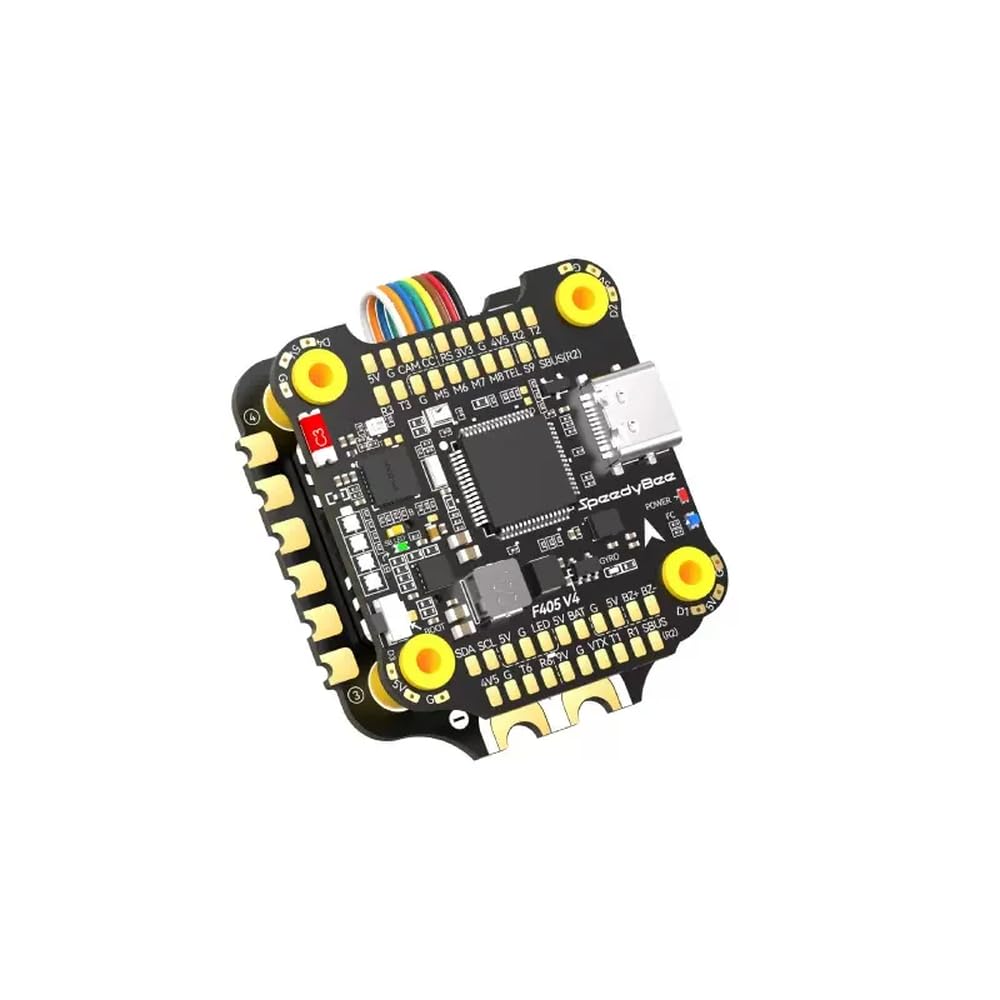 SpeedyBee F4 F405 V4 Flight Controller And 4in1 ESC Stack Combo Compatible With FPV Racing Drone With ICM42688P Bluetooth Connectivity INAV Betaflight Compatible