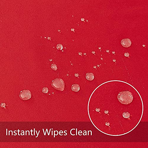 Image of Obstal 210GSM Rectangle Red Tablecloth, Rio Red,70 x 90 Inch | Christmas Decorations Table Cloth Waterproof, Table Cover Protector for Holiday Party Use