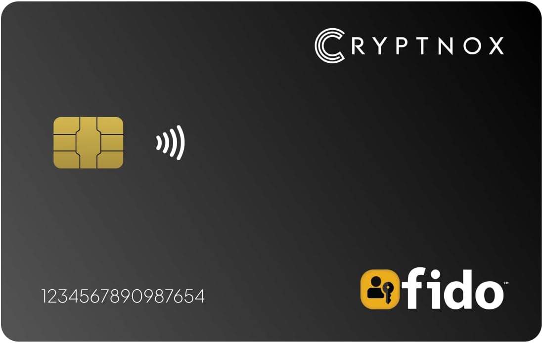 FIDO Card - Fido2 Certified - Security Key for iPhone - NFC Communication - Passwordless or 2FA authentication - FIDO2 (CTAP2) & U2F(CTAP1) (Black)