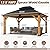 Raysfung 13' x 15' Upgraded Wood Gazebo, Spruce Wooden Gazebo with Double Galvanized Steel Roof, Outdoor Wooden Hardtop Gazebo for Deck, Backyard