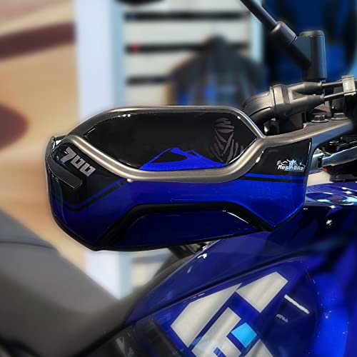Resin Bike Motorcycle 3D Stickers Compatible with Yamaha Tenere 700 2019 Icon Blue. Handguards Protections from Impact and Scratches. Pair of Resin Stickers - Made in Italy