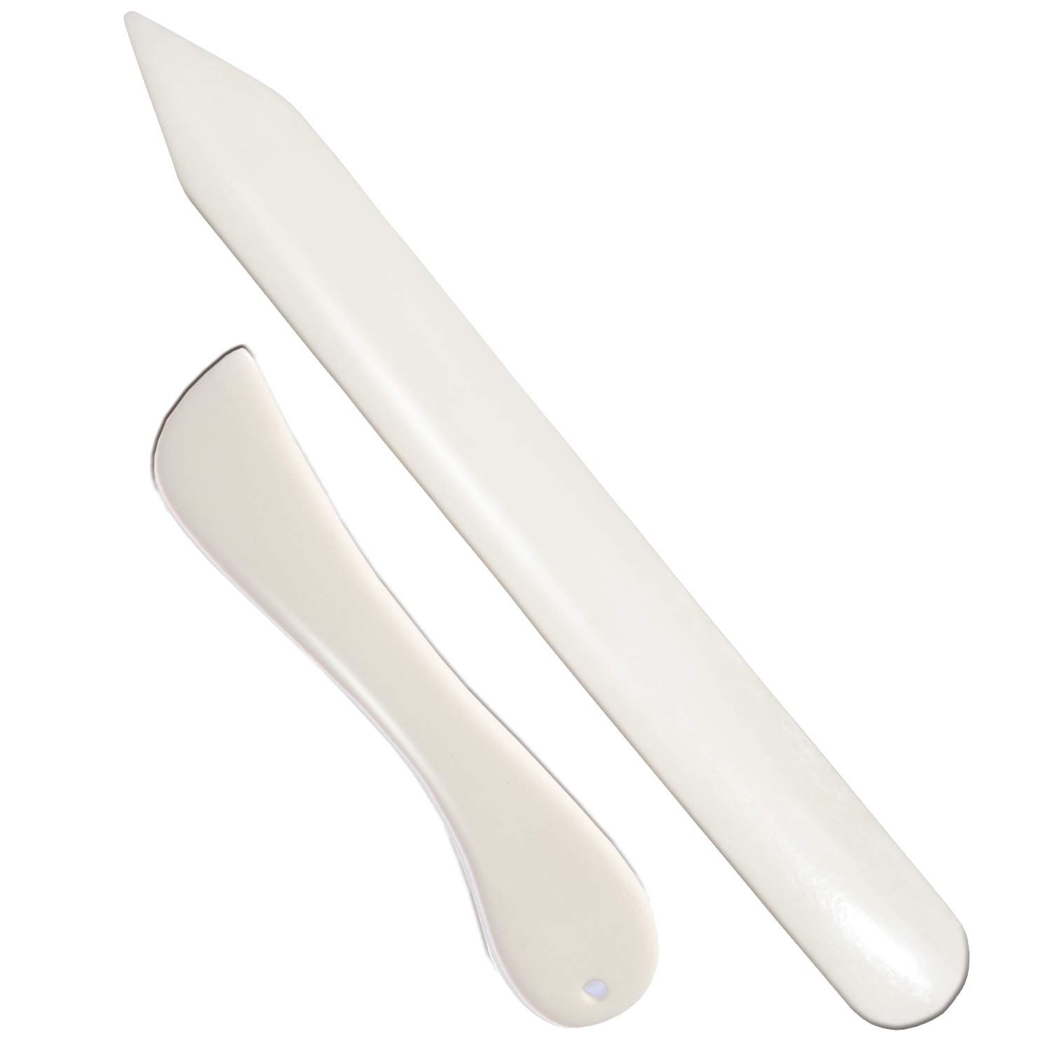 8 inch Real Bone Folder and Curved Bone Folder Paper Creaser Set, VENCINK Origami Paper Folding