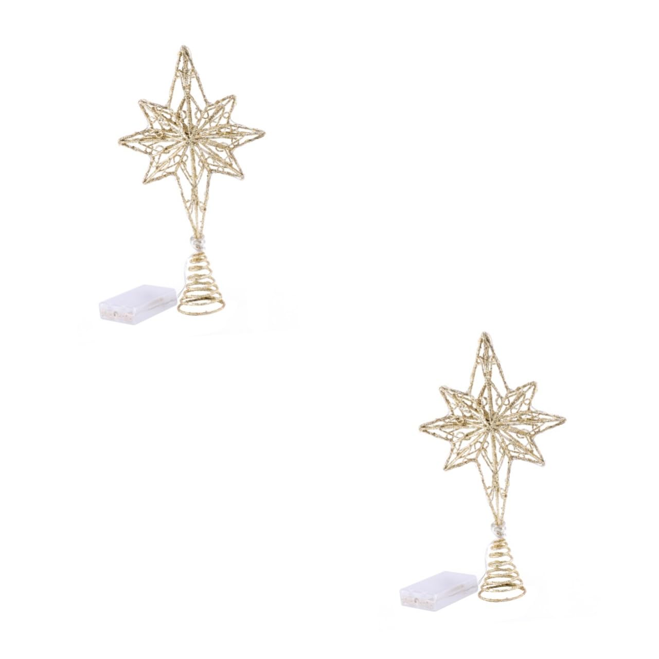 Ciieeo 2 Pièces Étoile De Noël Octogonale en Haut du Sapin d'arbre Étoile De Fer Étoile Suspendue De Noël Décor De Table Décor De Bureau Solide Et Pentacle Arbre De Fête
