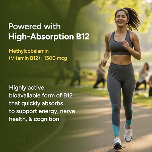 Image of Tata 1mg Vitamin B12 Methylcobalamin 1500 mcg Tablets | Active B12 for Nerve Health & Energy Support | High Strength | 60 Tablets