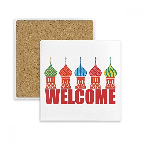 Sous-verre absorbant en pierre cathédrale de Russie protège-table pour mug - 2