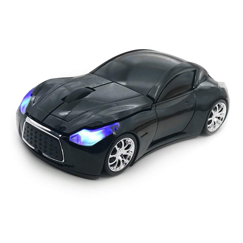 Wireless Car Mouse 2.4Ghz 3D DPI 1600 Cool Sport USB Gaming Mouse Mice for PC Computer Laptop Notebook Black