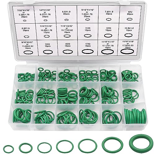 Image of Taiss Car A /C Repair Kit 270PCS O-Ring Seals Kit + 40PCS A /C Valve Core Assortment with Remover Tool,R12 R134a Refrigeration Tire Valve Stem Cores,Car Air Conditioning Compressor Seals O-Ring