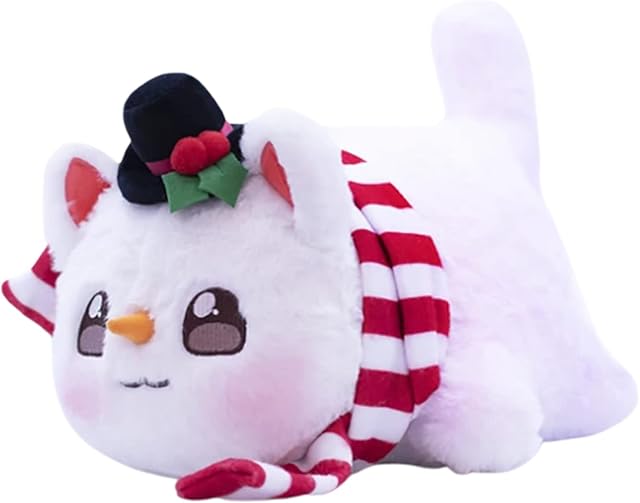 ANFUTON Stuffed plushies Cat Aphmau Meemeows Cat Food Plushies, Cute Kawaii Donut Coke Burger Plush Gift for Children Birthday (White , 25 cm)