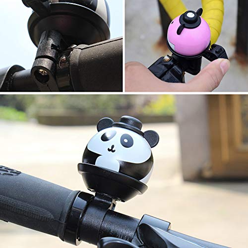 2 Pack Bike Bell for Kids and Adults, Loud Crisp Clear Sound Bicycle Bike Bell, Cute Panda Cycling Bell Funny Bike Bell Bicycle Handlebar Ring Horn, Bike Accessories - Thumbnail 4