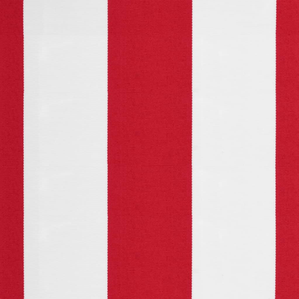 Markisenvolant rot und weiß gestreift 4,5 m, 100% Polyester mit PU-Beschichtung, wasserfest, UV-beständig, wetterfest, ideal für Garten, Balkon, Terrasse als Sonnenschutz und Regenschutz