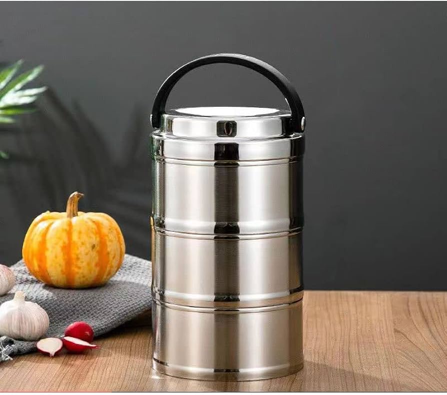 304ステンレス 3段保温弁当箱 グレー*3 楽天市場】弁当箱 2段 3段 スリム 保温 ランチボックス 汁漏れしにくい