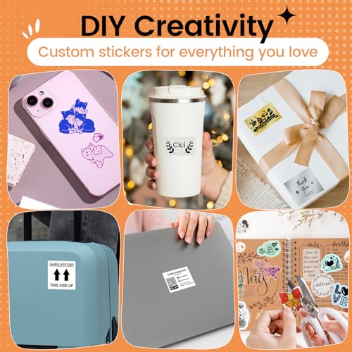 Image of Phomemo Sticker Printer, Bluetooth Thermal Mini Printer for DIY and Study | Phomemo M02 Mini Printer Sticker Maker, Sticker Printer Maker for Diaries /Photos, Portable Label Maker for Home /Travel, Black
