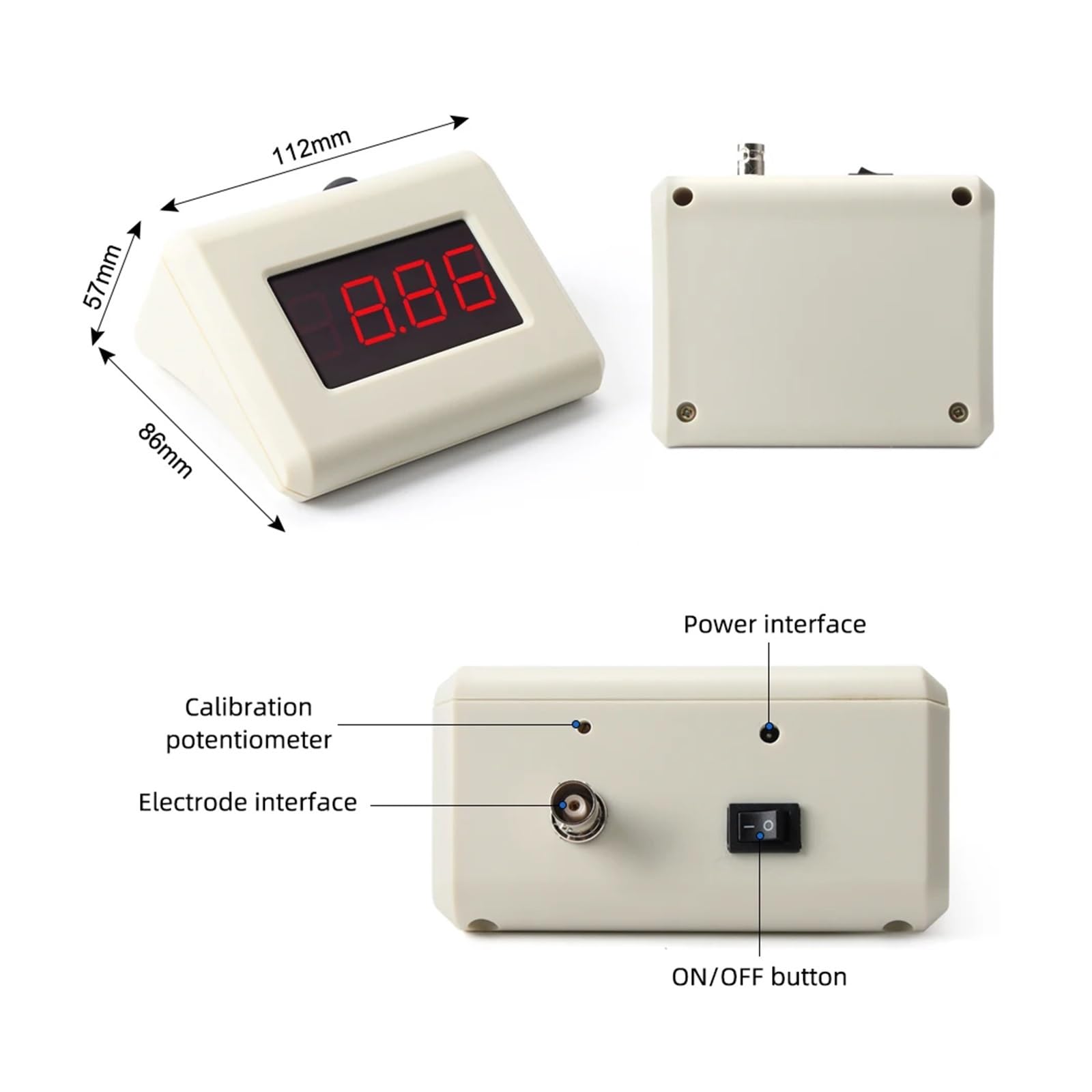Medidor Agua Medidor De PH Digital Profesional 0,00-14 Probador Calidad del Agua Medición Acidómetro Instrumento Análisis For Piscina Acuario Multiusos Preciso Fácil