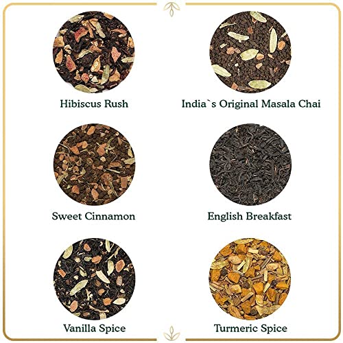 VAHDAM, Thee Cadeau Set - GLOW, 6 Theesoorten in een Monster Box | OPRAH'S FAVORIETE THEE 2019-100% Natuurlijke Ingrediënten - Verjaardagscadeau voor Vrouwen | Geschenk voor Mama of Oma | Theesets - Image 6