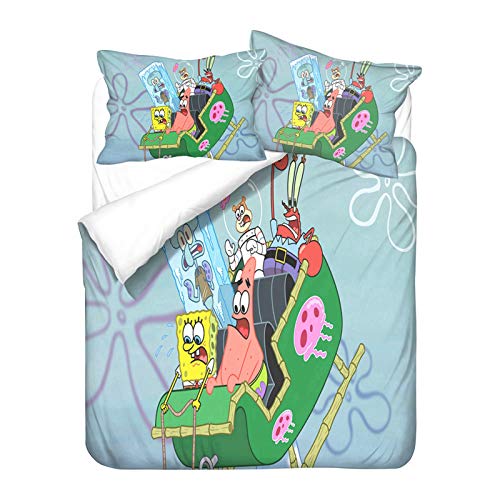 Juego de funda nórdica y funda de almohada de microfibra, diseño de...