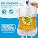Catheter Bags for Men with 5PCS, Foley Catheter Leg Bags for Men 1000ML, Urine Bags for Easy Flip Drain Design