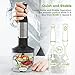VAVA Hand Blender with TRUELY BPA-free Tritan Beeker & Chopper Bowl, 300W 5-Speed Immersion Blender 4-in-1 Set with Whisk for Shakes, Smoothies, Sauces, Baby food, Soup and more [FDA Approved]