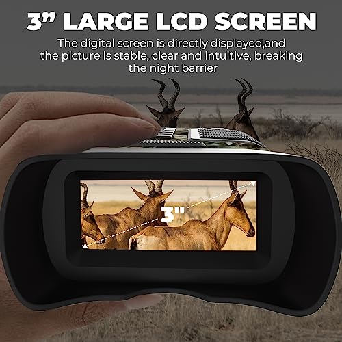 Image of WOSPORTS 4K Night Vision Goggles- 10X Optical & 8X Digital Zoom, 1315FT Infrared Range, Rechargeable 5000mAh Battery, IPX Waterproof, Ideal for Camping - Camo