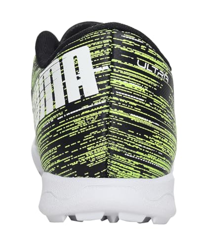 Image of Puma Unisex Baby Ultra 4.2 TT Jr Black-White-Yellow Alert Football Shoe-4 Kids UK (10636702)