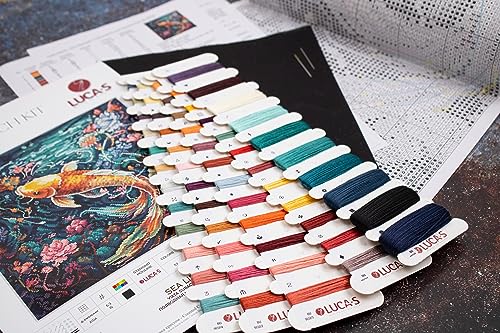 Luca-S Cross Stitch Kit Sea Life, BU5032, multicolor, 10.00 x 10.00 in or 25 x 25 cm - Image 3