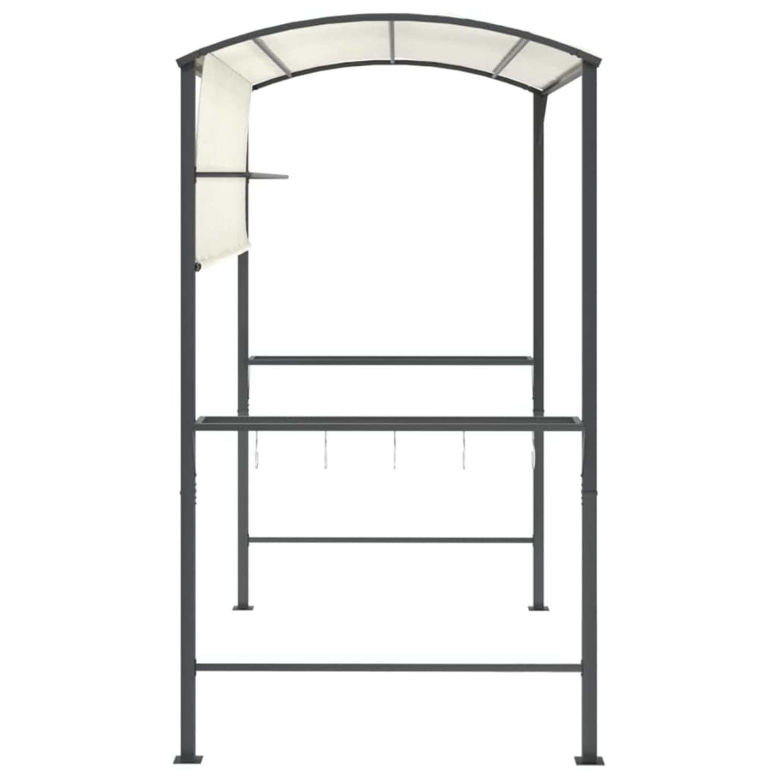 Gazebo con Tetto 220x110x200 cm Crema,Gazebo Pergola Con Telo Impermeabile Richiudibile E Struttura Rettangolare In Acciaio Inossidabile Ad Alta Densità, Per Arredo Giardino, Terrazzo e Attiv