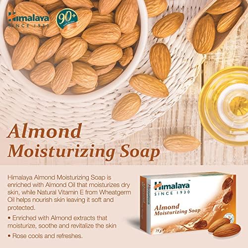 Himalaya Moisturizing Almond Soap with Almond Oil 75g (6 PACK)
