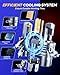 AUTOONE H4 Led Bulbs, 9x Super Bright 6000K White 9003/HB2 Halogen Replacement, IP68, 10YR Lifespan, Pack of 2