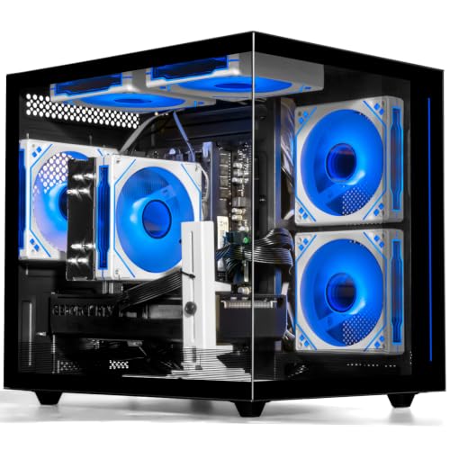 WIWB Gaming PC Desktop Ryzen 7 5700X, GeForce RTX 5060, 16GB DDR4 RAM, 1TB NVME SSD, Prebuilt Tower Computer for Gaming, Home VR (Black)