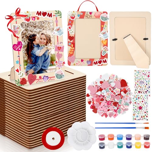 FULJOOY 24 Packs Mother's Day DIY Wooden Picture...