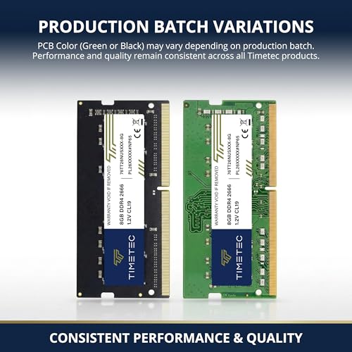 Image of Timetec 80GB KIT (10x8GB) DDR4 2666MHz (PC4-2666V) PC4-21300 SODIMM Laptop RAM - 260-Pin 1.2V CL19 Non-ECC Unbuffered Memory Module for Laptop, Notebook, Mini PC, All-in-One