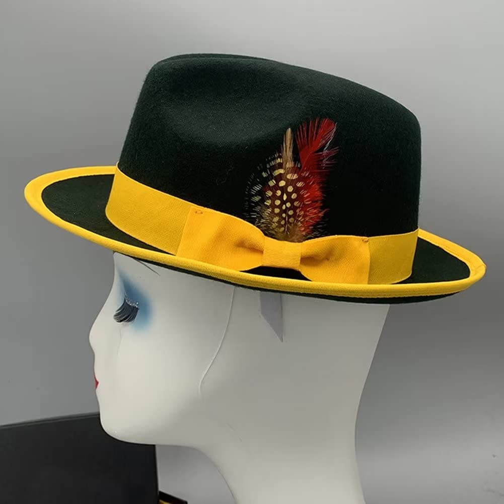 Cappello Fedora Cappello in Feltro per Uomo Donna Cappello da Festa Derby per Autunno Inverno