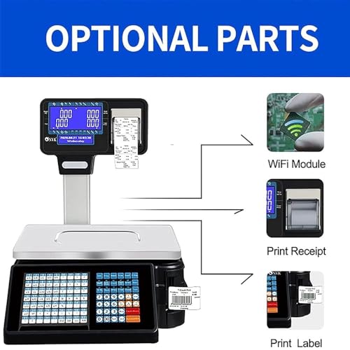 Báscula Comercial Digital con Impresora y Doble Display miniatura 5