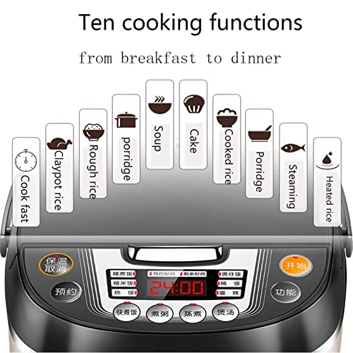 Advanced Rice Cooker with Ceramic Bowl - 7 Stage Cooking Program and 10 Multicooker Functions with LED Display - Image 6