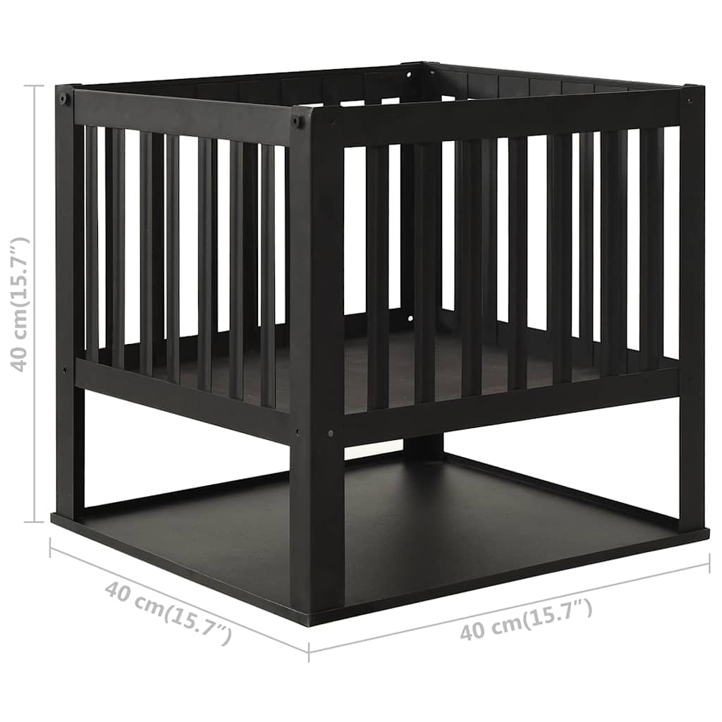 Feuerstelle Stahl 40 x 40 x 40 cm Schwarz Kamin Ofen Schale zum Outdoor Einsatz für Terrasse Garten Wärme
