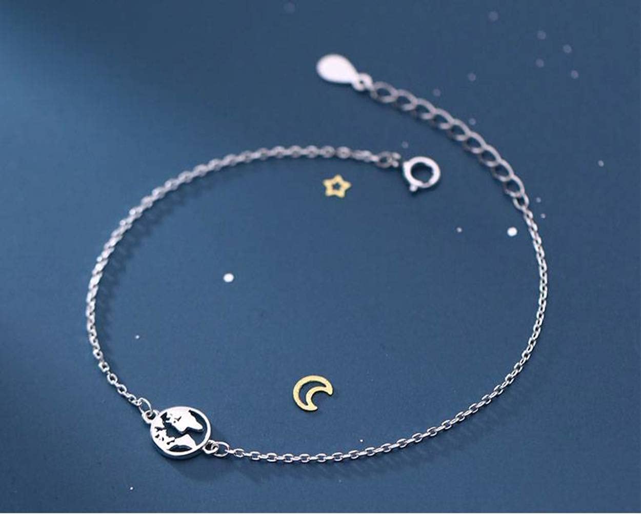 S925 Armband, Damen Einfache Doppelrunde -Perlenarmband, 925
