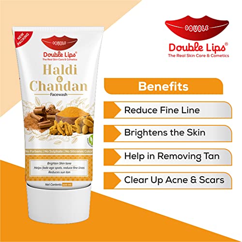 Image of Turmeric Face Wash, Turmeric Extract, Removes Pimples & Blackheads, For Acne Prone Skin, Natural & Cruelty Free, 100 gm, Pack of 2