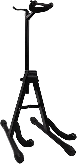 Rayzm Violin Stand with Bow Hanger, Robust Folding Metal Stand for Violin/Mandolin/Ukulele, Easy Installation
