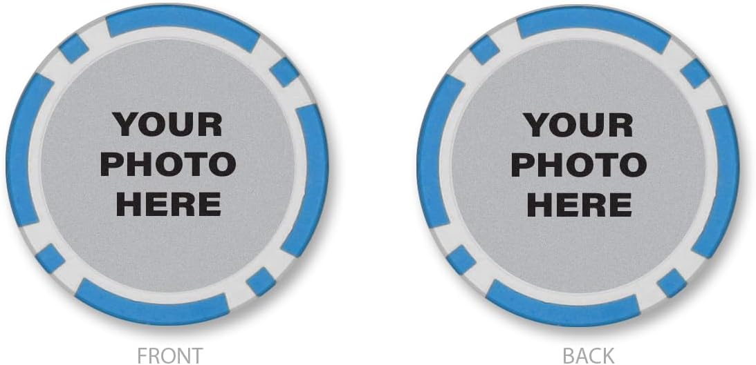 Personalized Memento Poker Chips - Photo Upload Front and Back Images - Official Size and Weight
