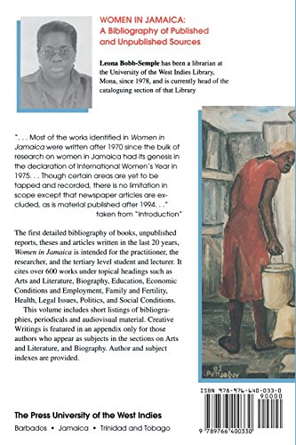 Women in Jamaica: A Bibliography of Published and Unpublished Sources